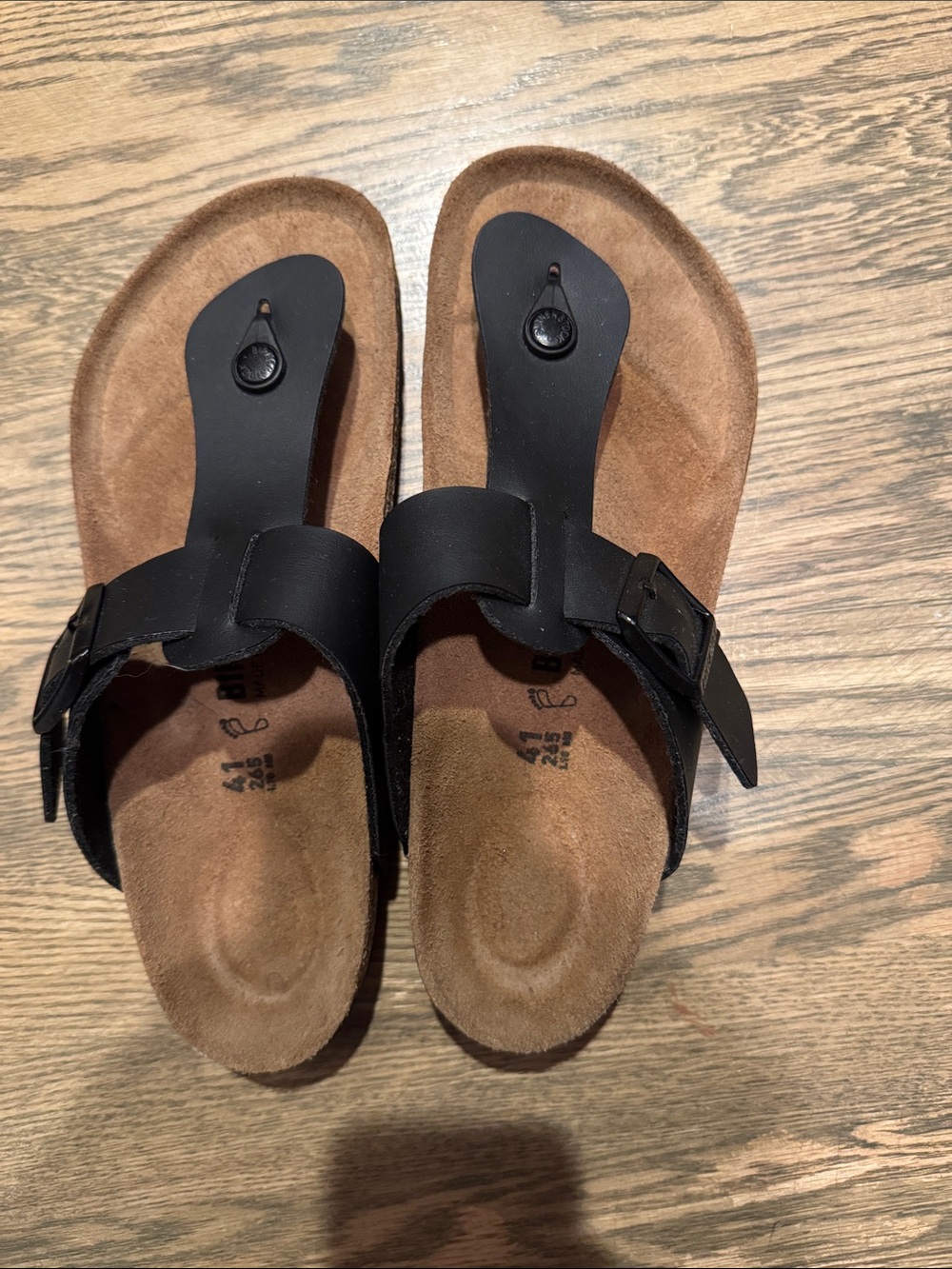 Birkenstock Black Suede Footbed Sandals